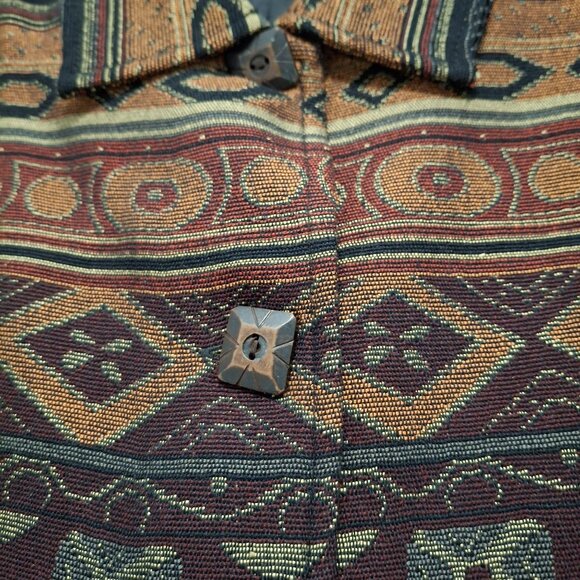 Vintage White Stag Ladies M Sweet Tea Southwestern Print Jacket - Picture 4 of 9